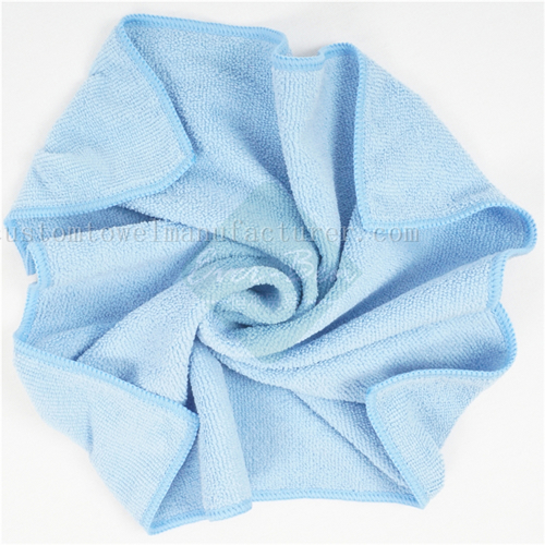 China Custom glass and mirror cleaning cloths Exporter Microfiber Blue Glass Cleaning Towel Wholesaler